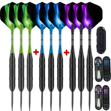 9PCS Professional Competition 22g Tungsten Steel Needle Tip Darts Set With Case