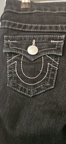 True Religion Skinny With Flaps Super Vixen Black Jeans Girls Size 8 - Picture 4 of 8
