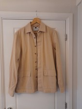 Topman Mens Beige Utility Jacket Shirt Size S Excellent