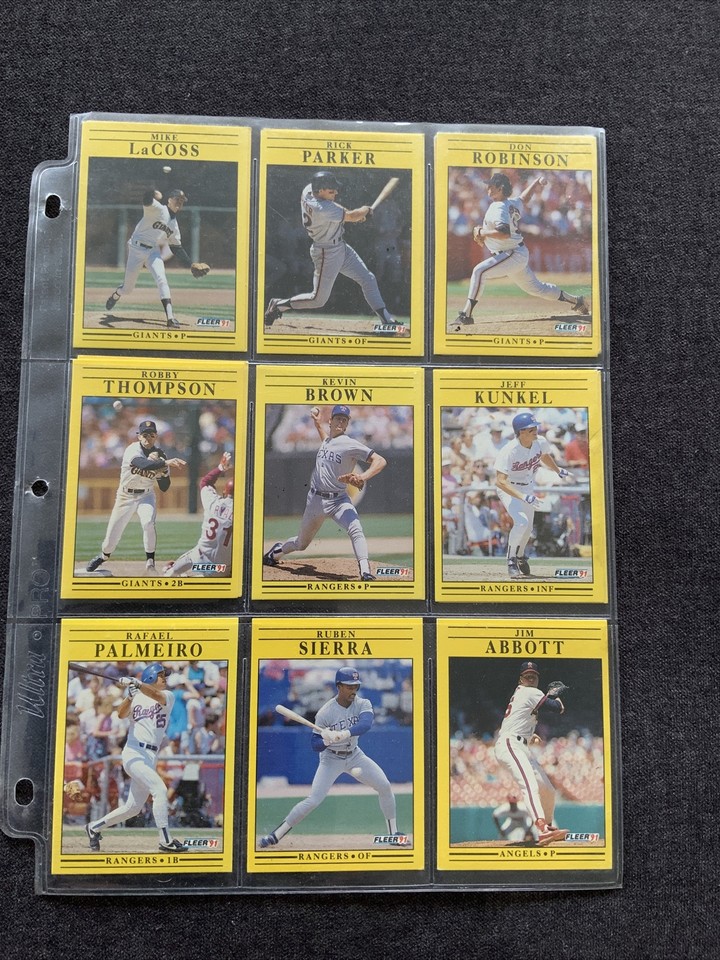 147 BASEBALL CARD LOT FLEER ‘91 eBay