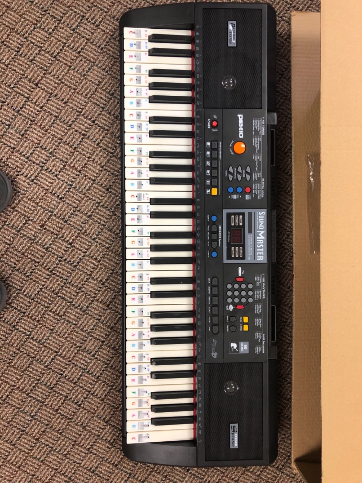 Plixio 10766396 61 Key Digital Electric Piano Keyboard with USB