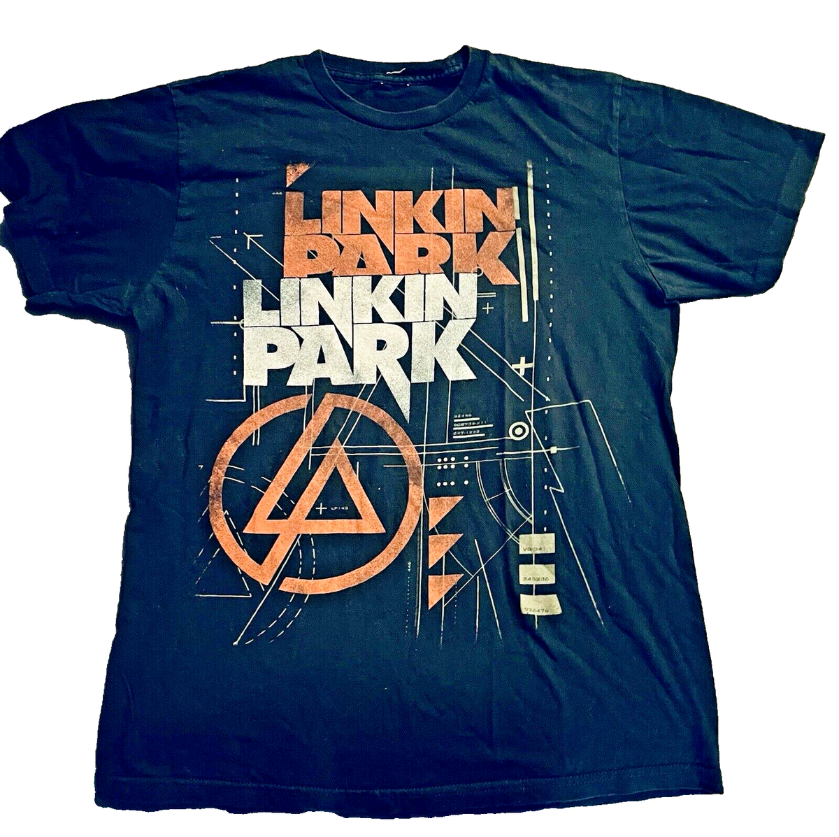リンキンパーク　ヴィンテージ　Tシャツ XL【良グラフィック】 VTG Linkin Park Graphic T Shirt Distressed Orange Yellow Graphics