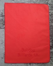 Bulldog Billiards Soft Double-sided Snooker Pool Cue Towel. Red/grey. NEW
