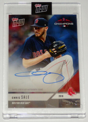 CHRIS SALE SIGNED AL EAST CHAMPIONS BOSTON RED SOX TOPPS NOW AUTO CARD #PS-13B