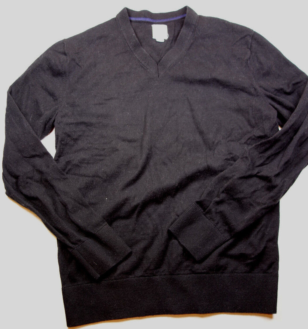 THE GAP Men's Black Lightweight V-Neck Knit Sweater Pre-Owned XS