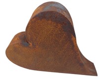Dekofigur Herz 3D 26X21 Cm Im Rost Design - Rostfigur FüR Den Garten, Gartendeko