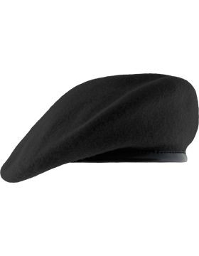 Beret (BT-P02/07) Black with Leather 