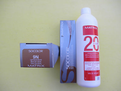 TWO 9N MATRIX SOCOLOR HAIRCOLOR PLUS ONE 16oz DEVELOPER NEW!