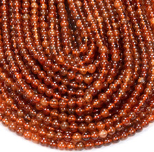 Natural Hessonite Garnet Gemstone Grd AA Round 3MM 4MM 5MM 6MM Loose Beads D317 