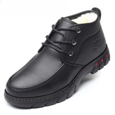 Winter Plush Warm Men's Ankle Boots Lightweight Outdoor Casual Lace Up Shoes