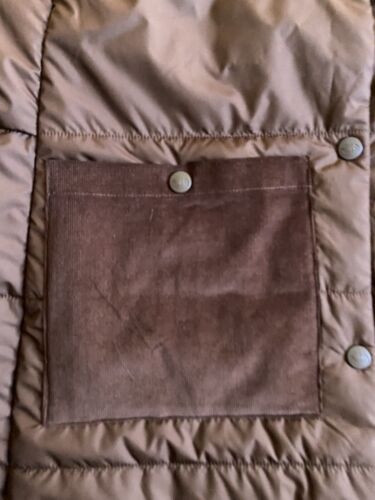 North Face Women’s Collarless Synth Jacket Dark Oak Brown XL Corduroy Long  Zip