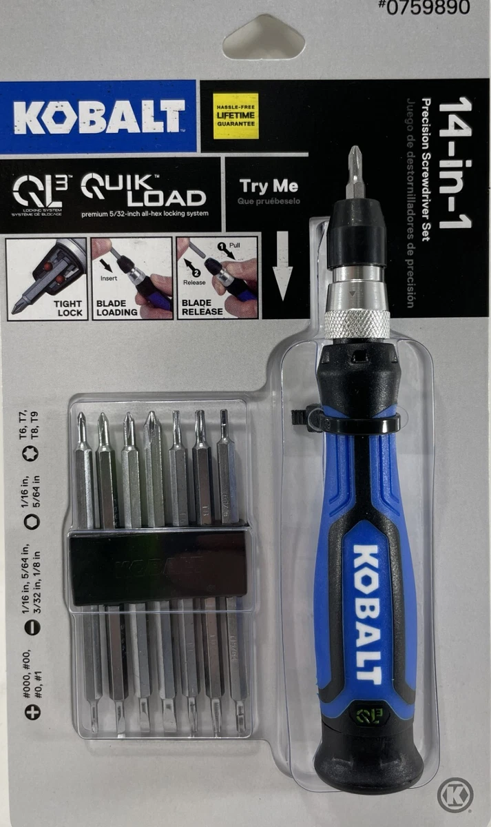 Kobalt 64629 Plastic Handle Assorted Multi bit Screwdriver Set