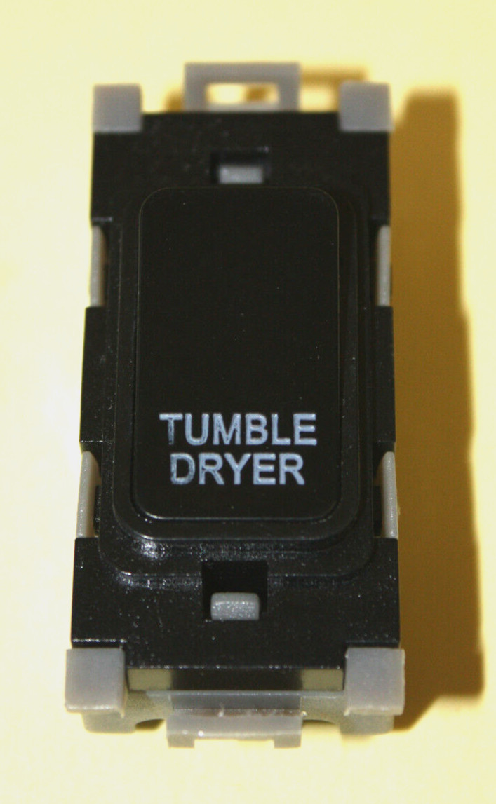 Deta Gridswitch G3555BK - Black 20a D/Pole Grid Switch Module Tumble Dryer New