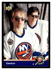 1992 Upper Deck #554 Young Guns Checklist CL - New York Islanders