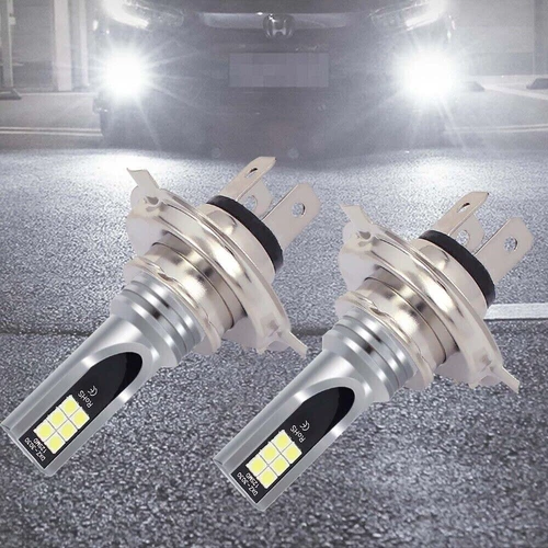 2X H4 Birne Hi/Low Beam Motorrad Auto Scheinwerfer Licht Halogen Weiß 6500K DHL - Bild 1 von 11