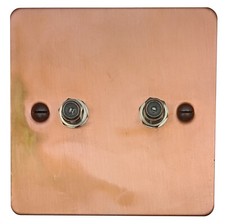 G&H Flat Plate Tarnished Copper FTCB Light Switches, Plug Sockets, USB, Toggles