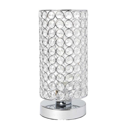 BRUBAKER 2er Set Tisch- oder Nachttischlampen Silber Stein Ring - Moderne Tischleuchten mit Keramikfuß - 42,5 cm Höhe, Chrom Grau BRUBAKER 2er Set Tisch- oder Nachttischlampen Silber Stein Ring - Moderne Tischleuchten mit Keramikfuß - 42,5 cm Höhe, Chrom Grau