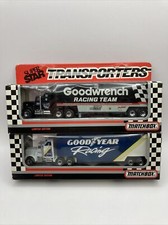 Lot Of 2 Matchbox Super Star Transporter Good Year Racing  Good Wrench Semi