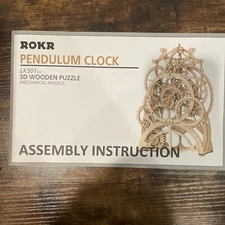 ROKR - Pendulum Clock, Mechanical Gears, LK501 - 3D Wooden Puzzle