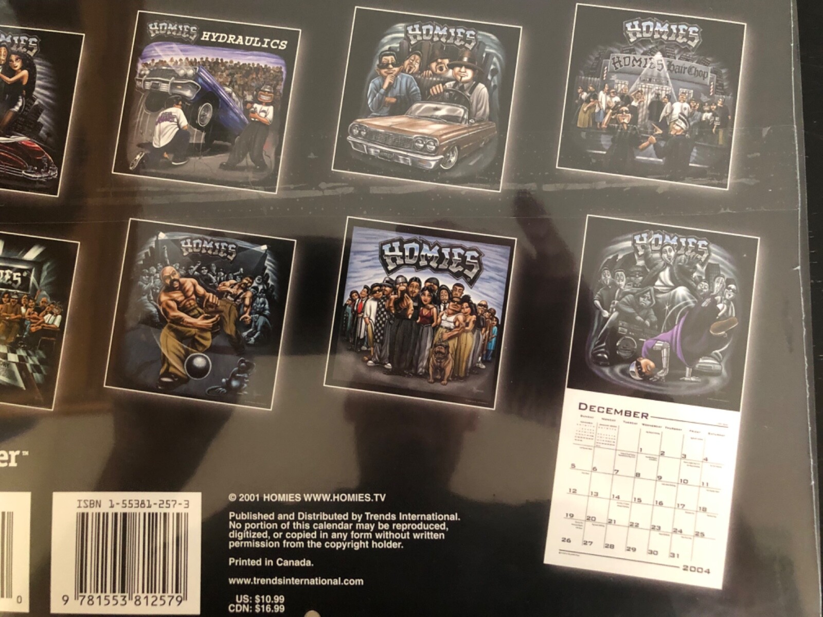 Hey Homies - one set of 12  Homie 12" X 12" wall posters - sealed  2004 calendar