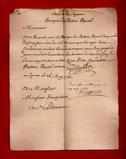 LB92-SAL MINES-NARBONNE-SALINS DE PEYRIAL-BARQUE DU PATRON PASCAL-1732