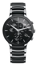 New Rado Centrix Chronograph High Tech Ceramic Black Dial Men's Watch R30130152