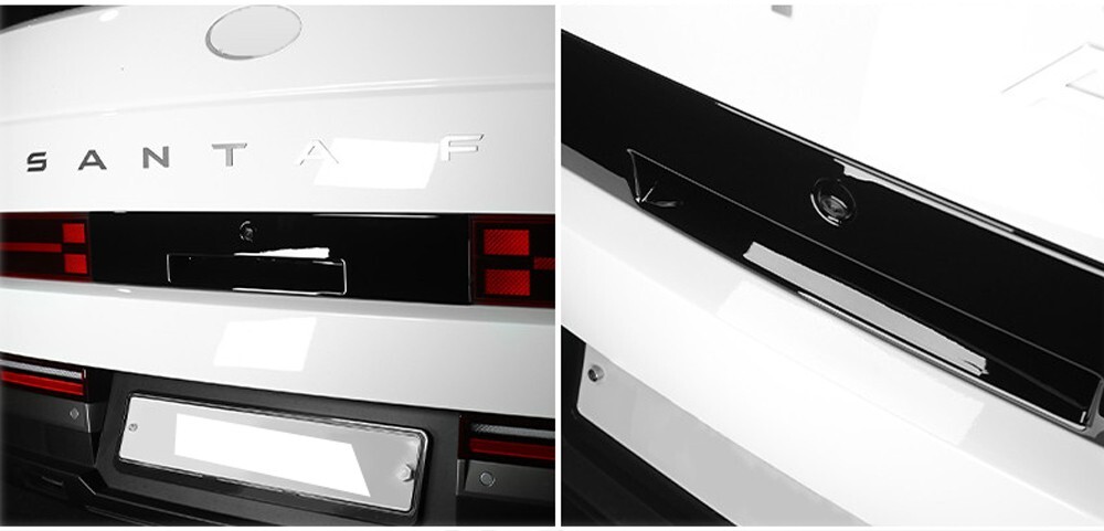 Black Rear Trunk Tailgate Door Handle Cover Trim For Hyundai Santa Fe 2024-2026