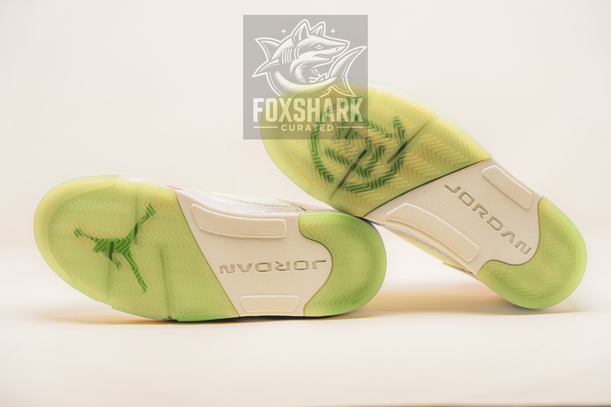 Size 8M #242 of 250 Clot X Air Jordan 5 Low White Satin Box Promo