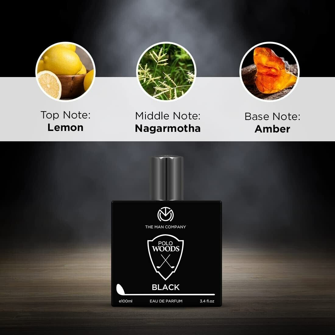 The Man Company Eau De Parfum Polo Woods Black Long Lasting