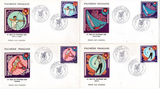 PA51/54 - POLYNESIE - FDC 4  ENVELOPPES  1er JOUR    4°  JEUX DU PACIFIQUE SUD