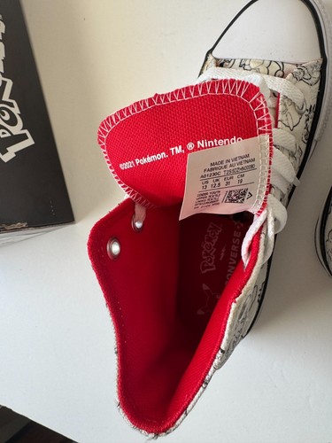 Converse Pokémon X Chuck Taylor All Star HI Poke Ball A01230C (Youth Size US 13) - Picture 5 of 8