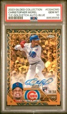 Christopher Morel 2023 Topps Gilded Blue Auto /50 PSA 10