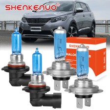 For Peugeot	5008	2019 9005 H7 Halogen Headlight Bulbs Hi/Lo Beam Combo Kit