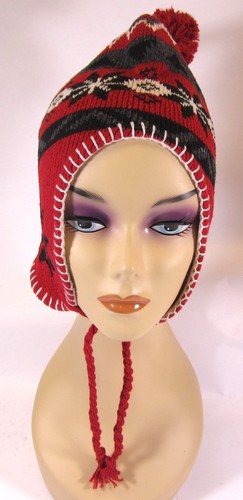 WINTER INDISCHE NAVAJO STRICKMÜTZE BEANIE SCHNEEFLOCKEN DESIGN - Bild 2 von 8