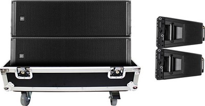 Dual Flight-Road Case for 2 RCF HDL 20-A Line Array Speakers W-Wheels