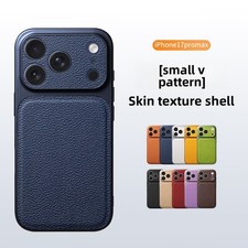 Custodia Cober per iPhone 17 16 15 14 12 13 litchi grana cover protezione telefono