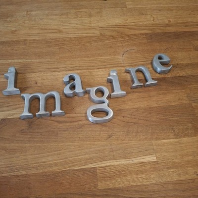 inspirierende Hausdeko aufstellbare 3D-Buchstaben zum Buchstabieren ''Stellen Sie sich vor''