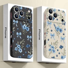Blueberry Pattern ShockProof Phone Case For iPhone 17 16 Pro Max 15 14 13 Cover
