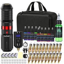 Wireless Tattoo Machine Kit 1500mAh Power Ink Needles for Beginners and Experts