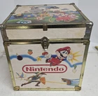 RARE 1980s Vintage Nintendo Super Mario 3 Zelda Wood Box Toy Chest Storage