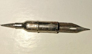 A vintage Hunt 512 bowl-pointed dip pen nib