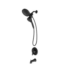 MOEN Brecklyn Single Handle 6-Spray Tub  Shower Faucet Magnetix Matte Black