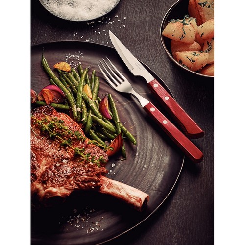 NEW Tramontina Churrasco Spanish Cutlery Set Red 12pce - Picture 2 of 2
