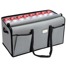 BALEINE Christmas Ornament Storage Box with Dividers Premium Holiday Ornaments