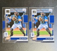 🔥 Cal Raleigh 2 Card Rookie Lot 2022 Clearly Donruss #4 Mariners MVP? INVEST
