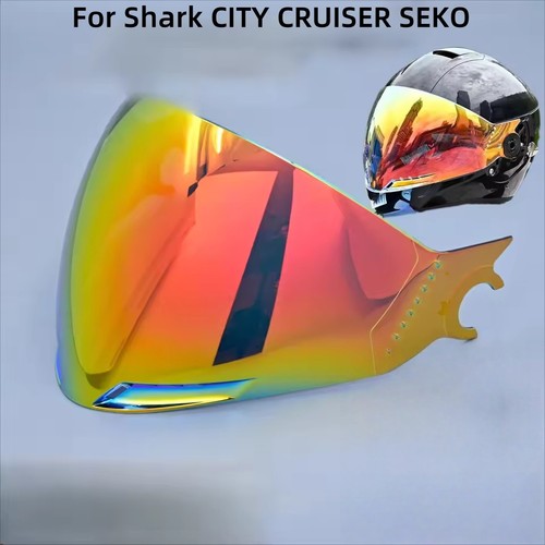 Helmet Visor For Shark Half Helmet CITY CRUISER SEKO Motorcycle Helmet Shield - Foto 1 di 15