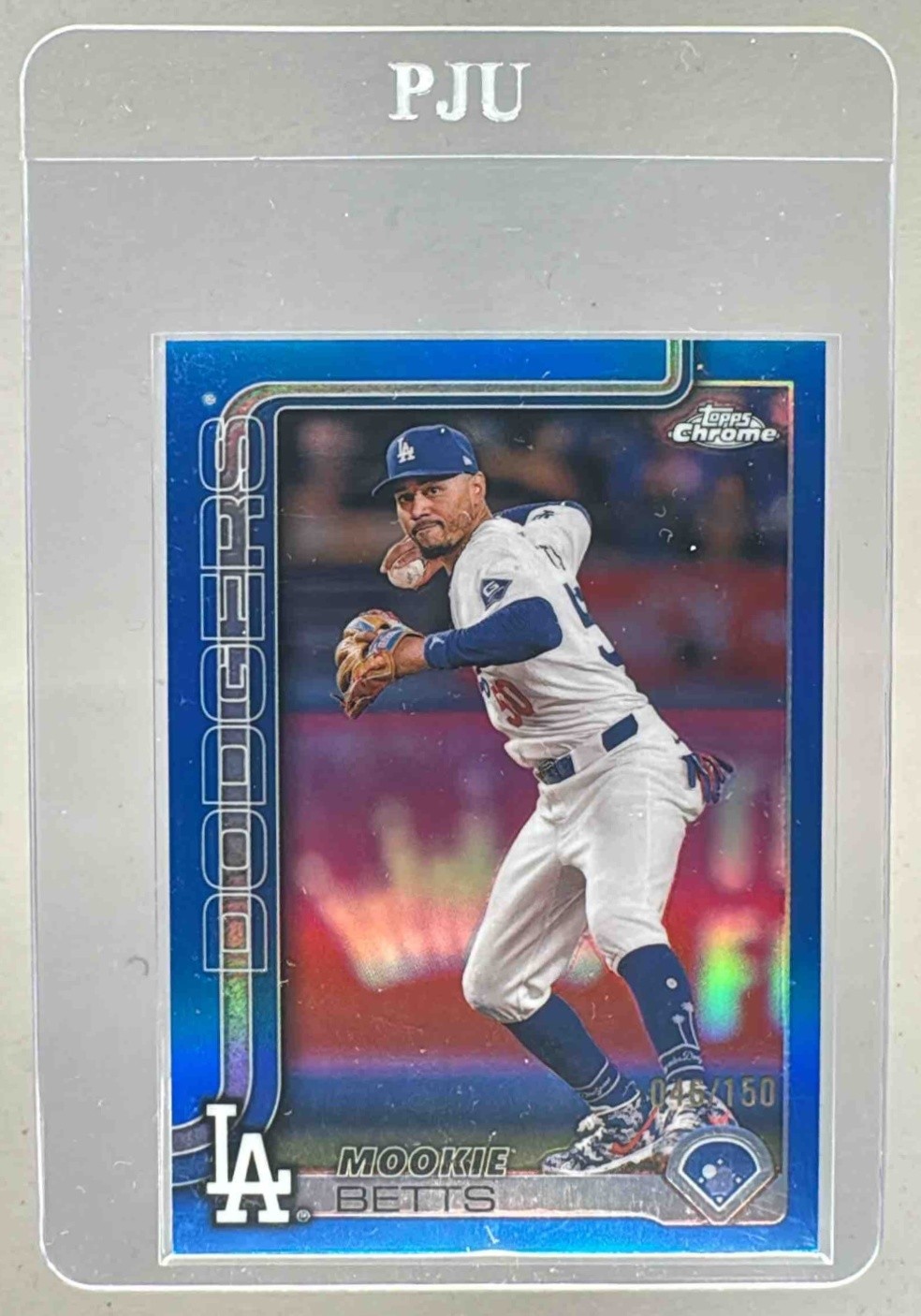 Mookie Betts 2025 Topps Chrome #50 Blue Refractor /150