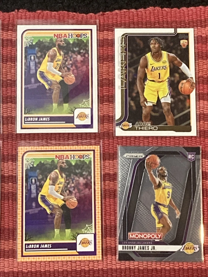 13 tarjetas LeBron-Reaves-Shaq-Bronny-Thiero-Lakers, novato-insertar-prizm/topps Foto 4 de 4
