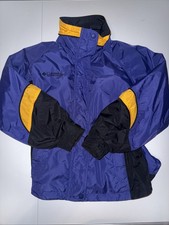 Vintage Columbia Women Blue Yellow Bugaboo Snow Ski 3 In 1 Jacket SIZE Medium