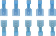 100 Pcs Spade Terminals Wire Connectors 16 14 AWG Fully Insulated Color: Blue